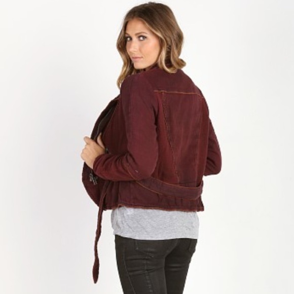 Free People Double Cloth Twill Wrap Jacket BlackBerry XS - Picture 15 of 16